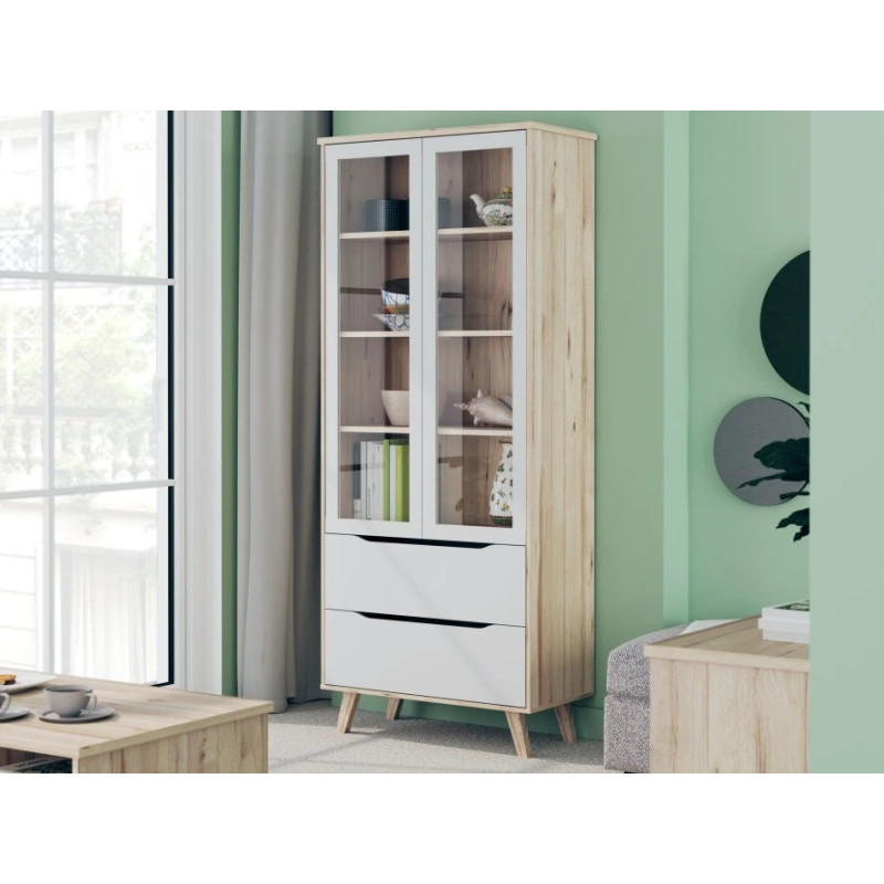 Witryna Vankka VNKV722 Dąb/Biały Meble Forte