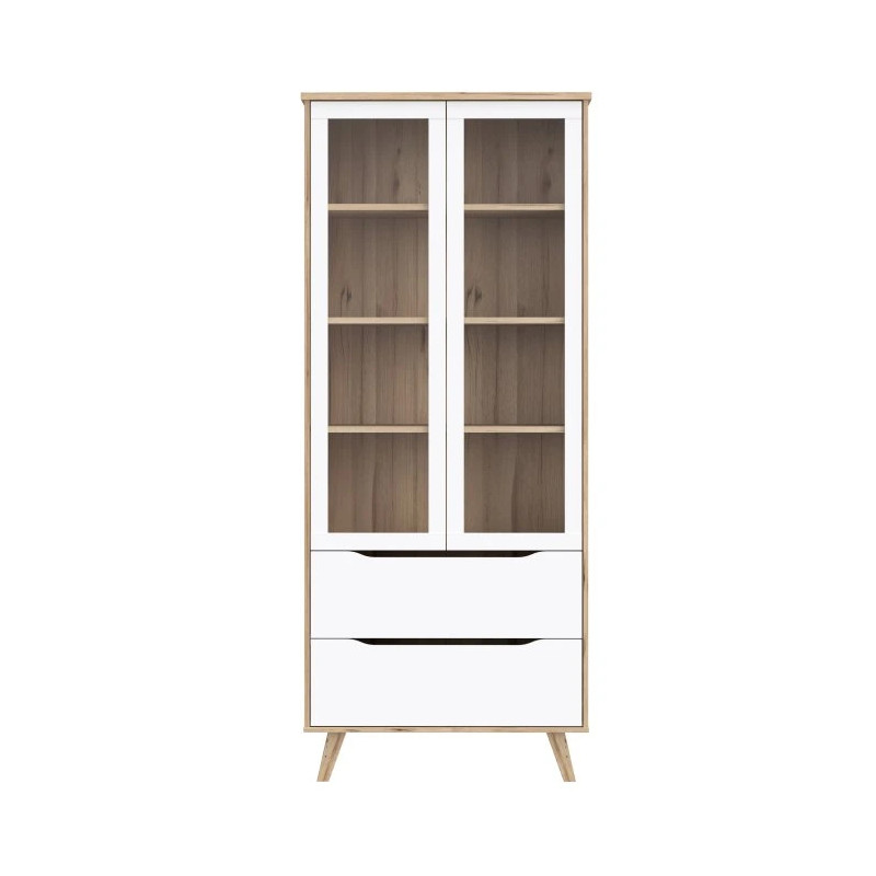Witryna Vankka VNKV722 Dąb/Biały Meble Forte