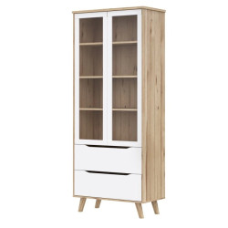 Witryna Vankka VNKV722 Dąb/Biały Meble Forte
