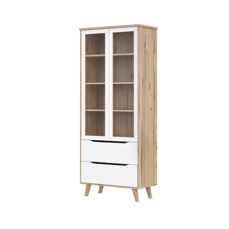 Witryna Vankka VNKV722 Dąb/Biały Meble Forte