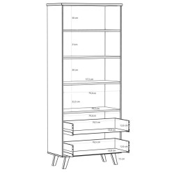 Witryna Vankka VNKV722 Dąb/Biały Meble Forte