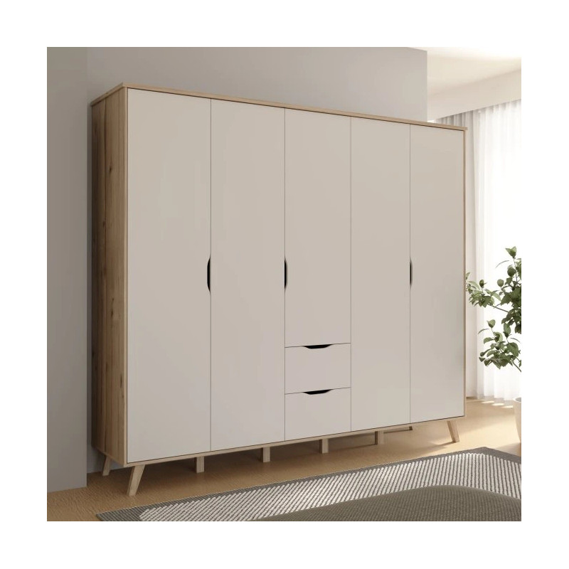 Szafa ubraniowa Vankka VNKS852 Dąb/Biały Meble Forte