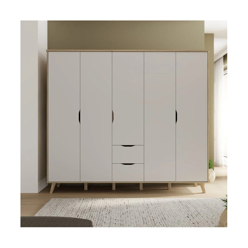 Szafa ubraniowa Vankka VNKS852 Dąb/Biały Meble Forte