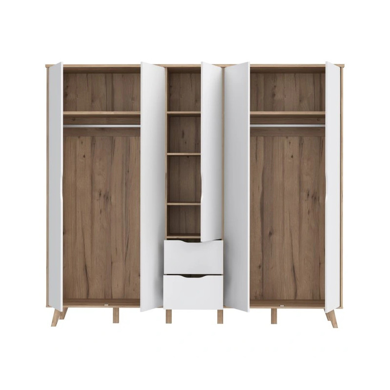 Szafa ubraniowa Vankka VNKS852 Dąb/Biały Meble Forte