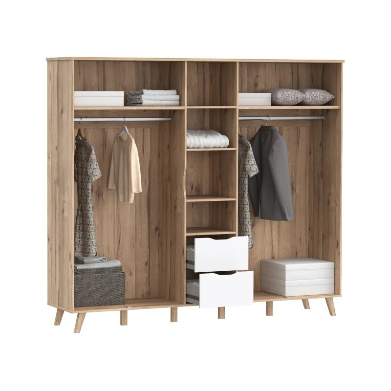 Szafa ubraniowa Vankka VNKS852 Dąb/Biały Meble Forte