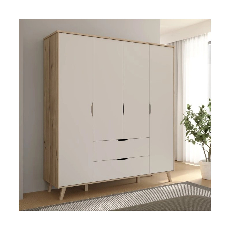 Szafa ubraniowa Vankka VNKS841 Dąb/Biały Meble Forte