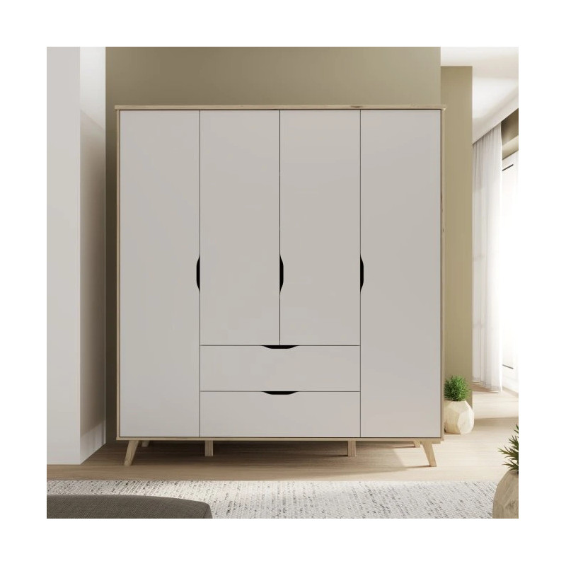 Szafa ubraniowa Vankka VNKS841 Dąb/Biały Meble Forte