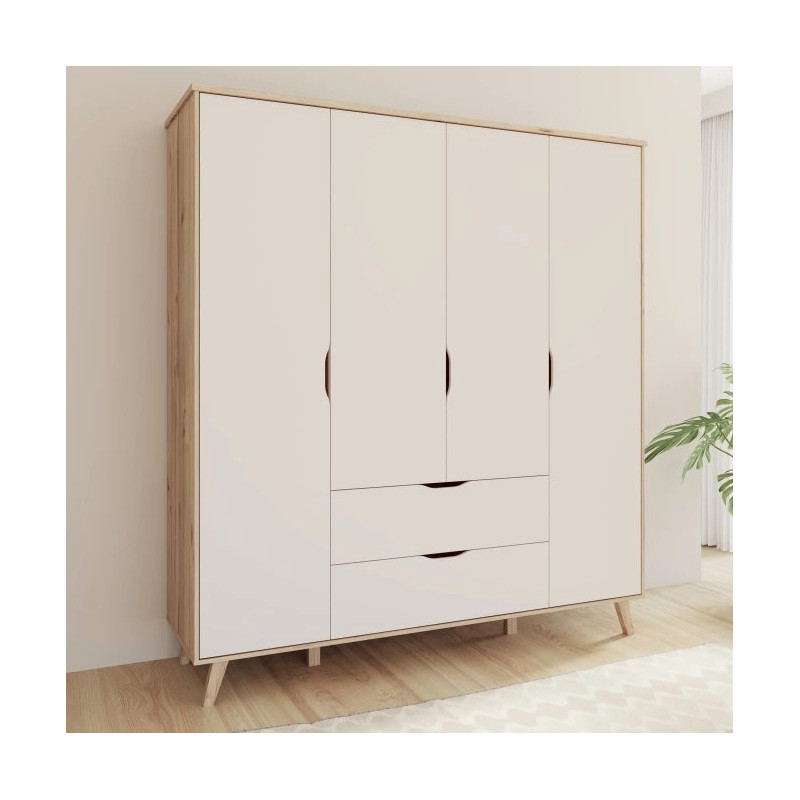 Szafa ubraniowa Vankka VNKS841 Dąb/Biały Meble Forte