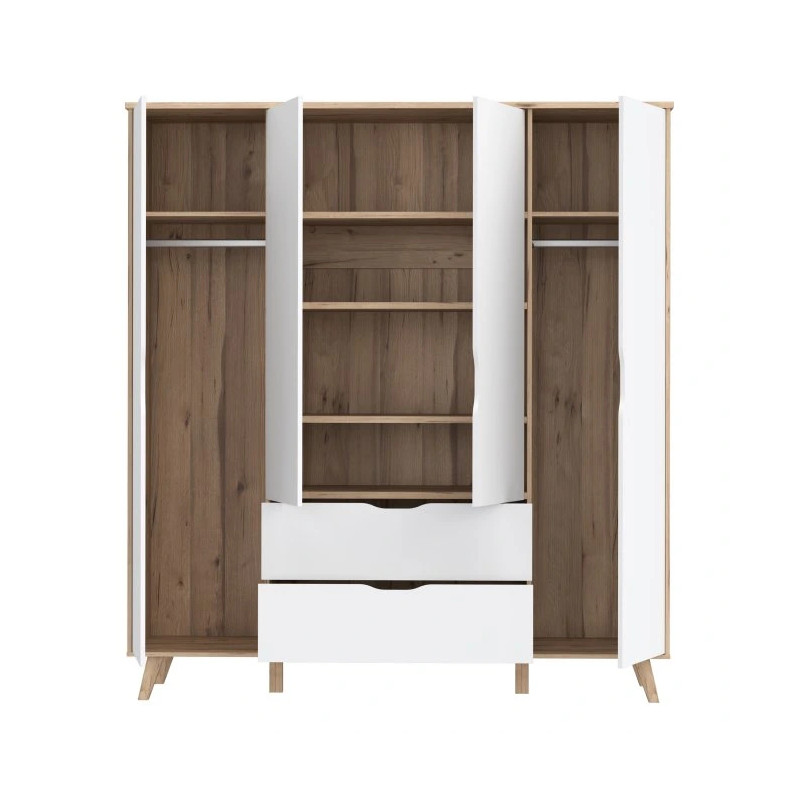 Szafa ubraniowa Vankka VNKS841 Dąb/Biały Meble Forte