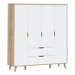 Szafa ubraniowa Vankka VNKS841 Dąb/Biały Meble Forte
