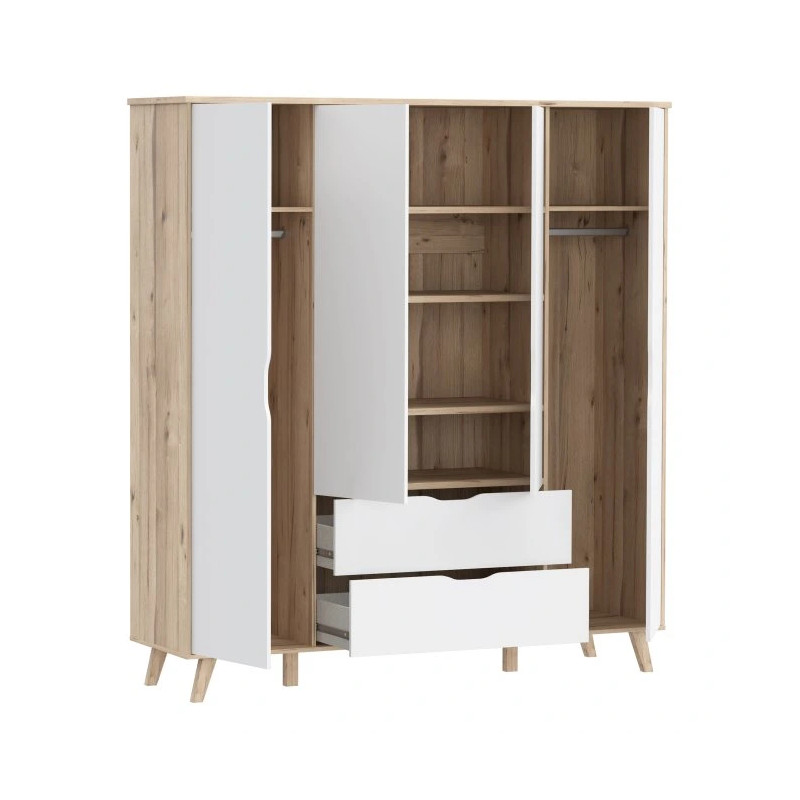 Szafa ubraniowa Vankka VNKS841 Dąb/Biały Meble Forte