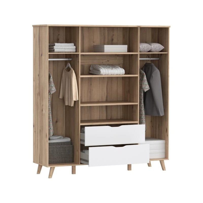 Szafa ubraniowa Vankka VNKS841 Dąb/Biały Meble Forte