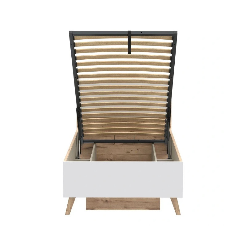Łóżko z pojemnikiem Vankka VNKL4092 Dąb/Biały Meble Forte
