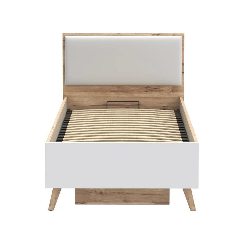 Łóżko z pojemnikiem Vankka VNKL4092 Dąb/Biały Meble Forte