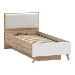 Łóżko z pojemnikiem Vankka VNKL4092 Dąb/Biały Meble Forte