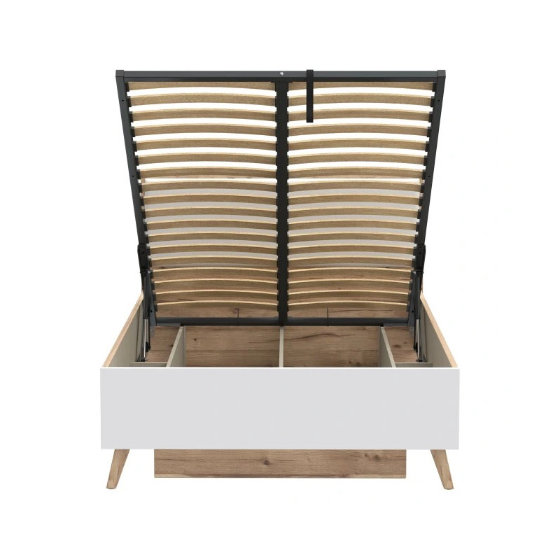 Łóżko z pojemnikiem 120 Vankka VNKL4122 Dąb/Biały Meble Forte