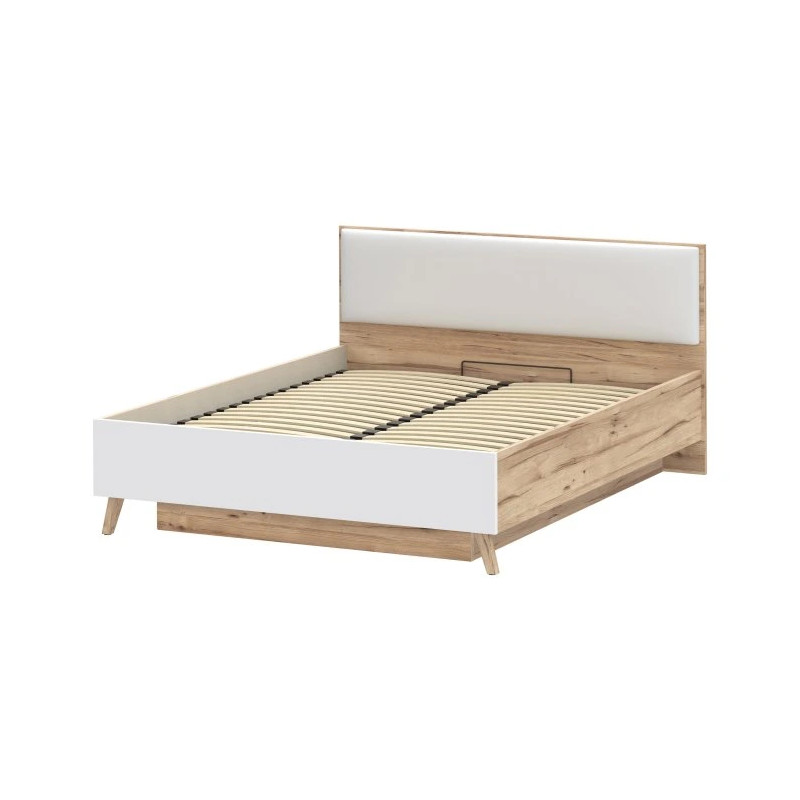 Łóżko z pojemnikiem 160 Vankka VNKL4162 Dąb/Biały Meble Forte