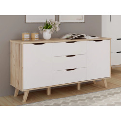 Komoda Vankka VNKK231 Dąb/Biały Meble Forte Komoda Vankka VNKK231 Dąb/Biały Meble Forte