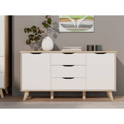 Komoda Vankka VNKK231 Dąb/Biały Meble Forte Komoda Vankka VNKK231 Dąb/Biały Meble Forte