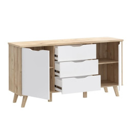 Komoda Vankka VNKK231 Dąb/Biały Meble Forte Komoda Vankka VNKK231 Dąb/Biały Meble Forte
