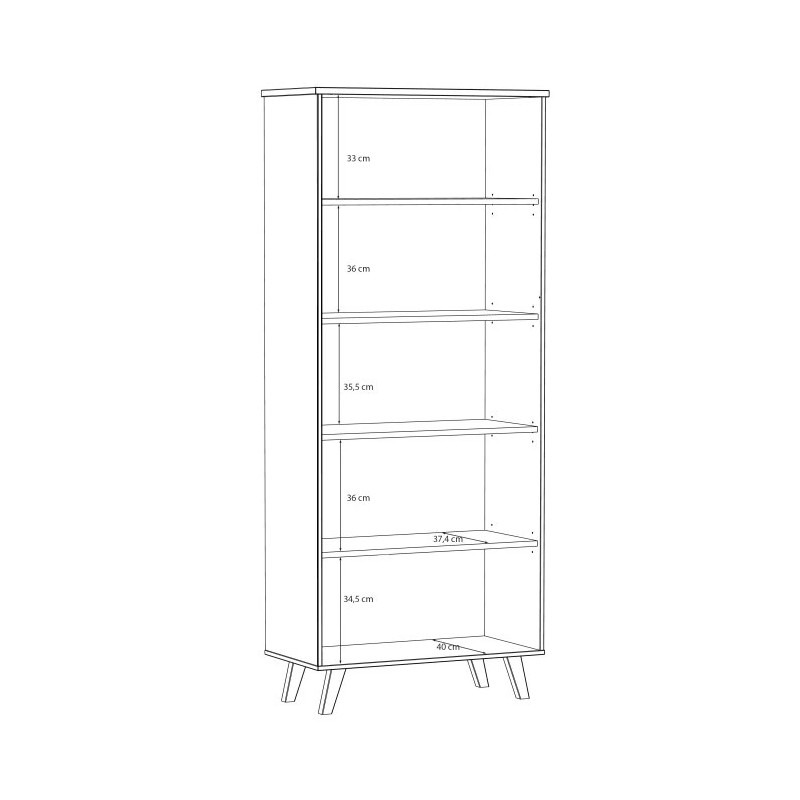 Witryna Vankka VNKV721 Dąb/Biały Meble Forte