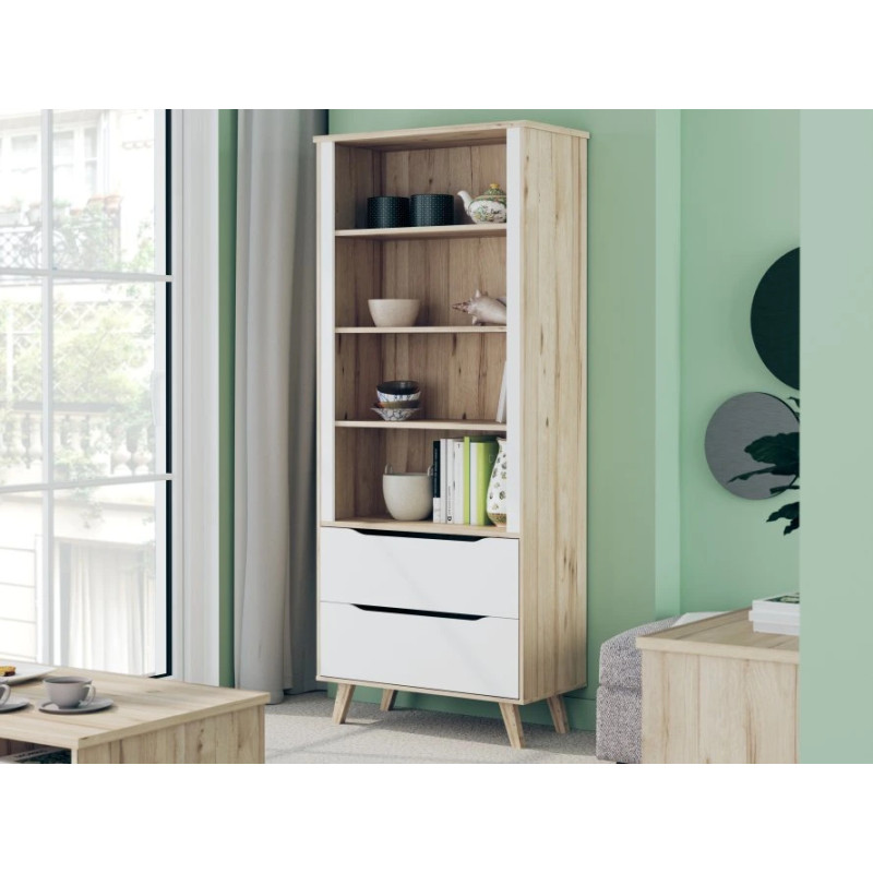 Regał otwarty Vankka VNKR713 Dąb/Biały Meble Forte