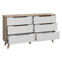 Komoda Vankka VNKK221Dąb/Biały Meble Forte Komoda Vankka VNKK221Dąb/Biały Meble Forte