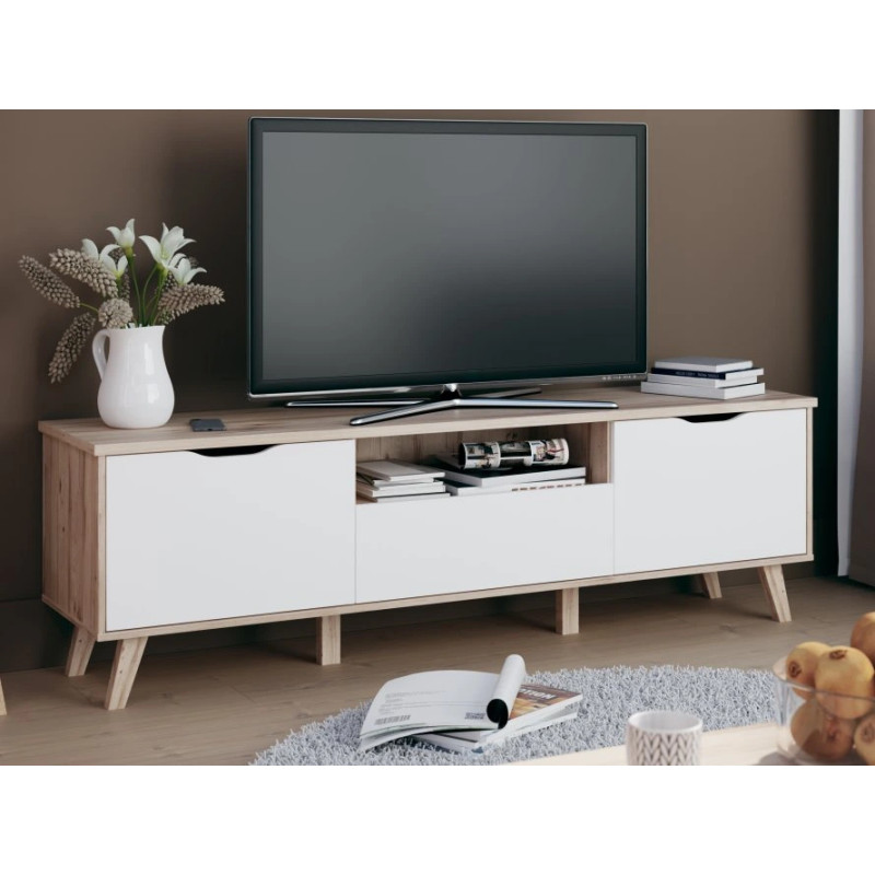 Szafka RTV Vankka VNKT131 Dąb/Biały Meble Forte