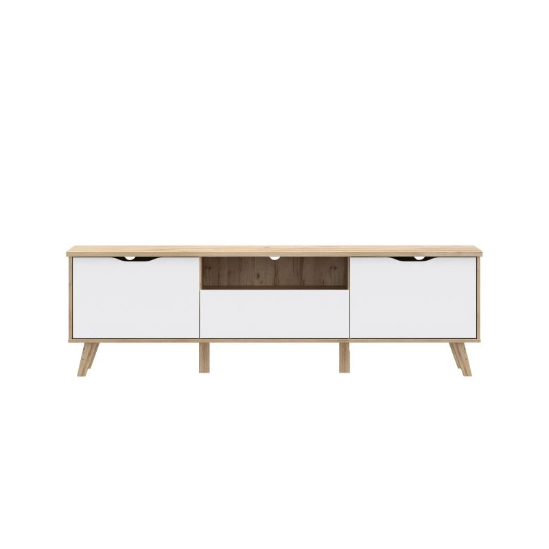 Szafka RTV Vankka VNKT131 Dąb/Biały Meble Forte