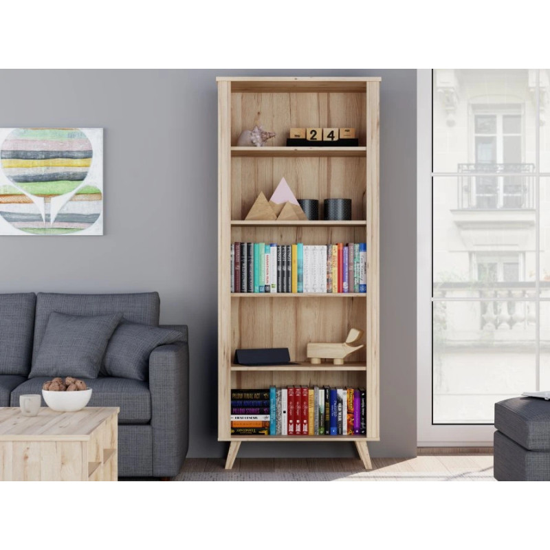 Regał 85 cm Vankka VNKR712 Dąb/Biały Meble Forte