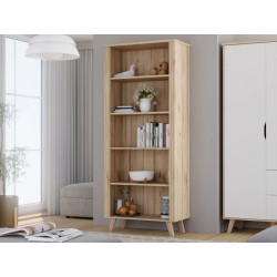 Regał 85 cm Vankka VNKR712 Dąb/Biały Meble Forte Regał 85 cm Vankka VNKR712 Dąb/Biały Meble Forte