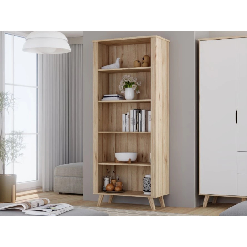 Regał 85 cm Vankka VNKR712 Dąb/Biały Meble Forte