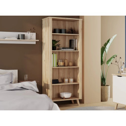 Regał 85 cm Vankka VNKR712 Dąb/Biały Meble Forte Regał 85 cm Vankka VNKR712 Dąb/Biały Meble Forte