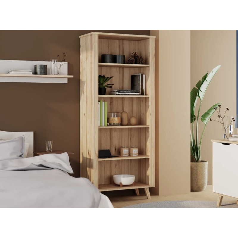 Regał 85 cm Vankka VNKR712 Dąb/Biały Meble Forte