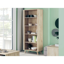 Regał 85 cm Vankka VNKR712 Dąb/Biały Meble Forte Regał 85 cm Vankka VNKR712 Dąb/Biały Meble Forte