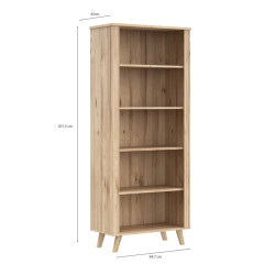 Regał 85 cm Vankka VNKR712 Dąb/Biały Meble Forte Regał 85 cm Vankka VNKR712 Dąb/Biały Meble Forte