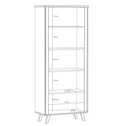 Regał 85 cm Vankka VNKR712 Dąb/Biały Meble Forte Regał 85 cm Vankka VNKR712 Dąb/Biały Meble Forte