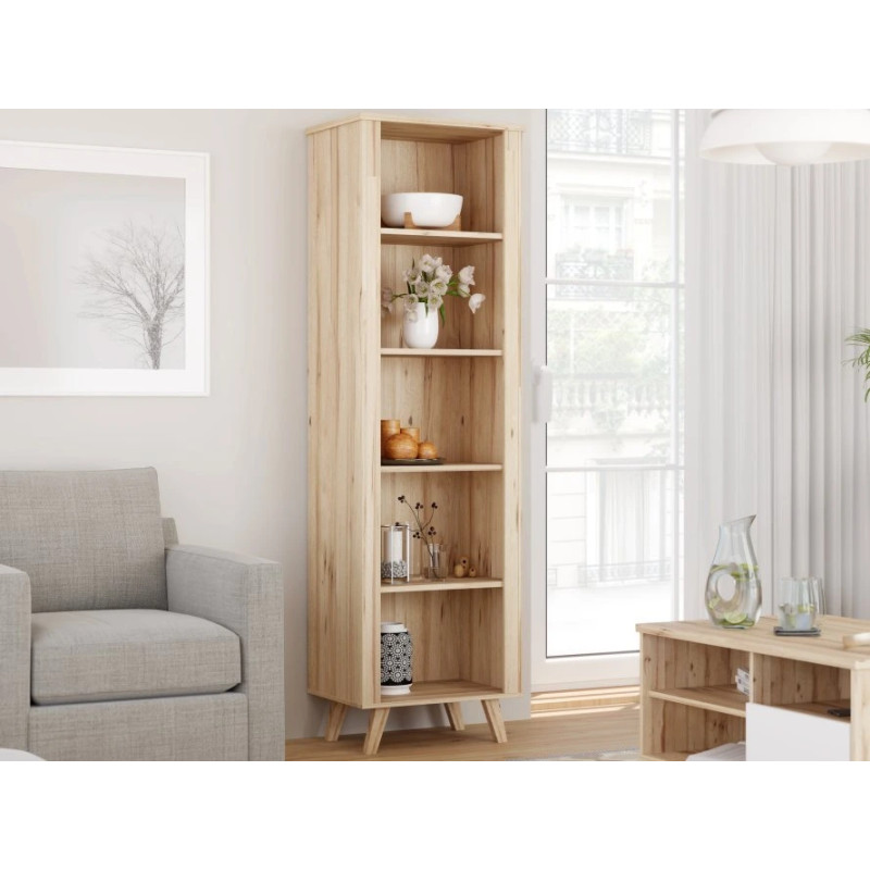 Regał wąski Vankka VNKR711 Dąb/Biały Meble Forte