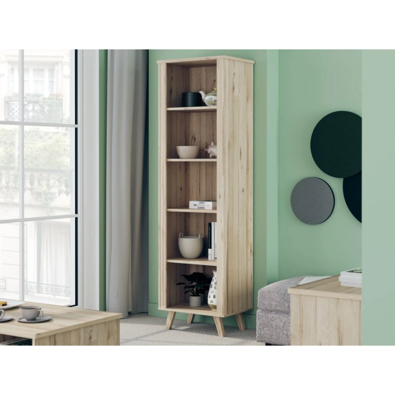 Regał wąski Vankka VNKR711 Dąb/Biały Meble Forte