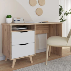 Biurko Vankka VNKB121-L25 Dąb/Biały Meble Forte
