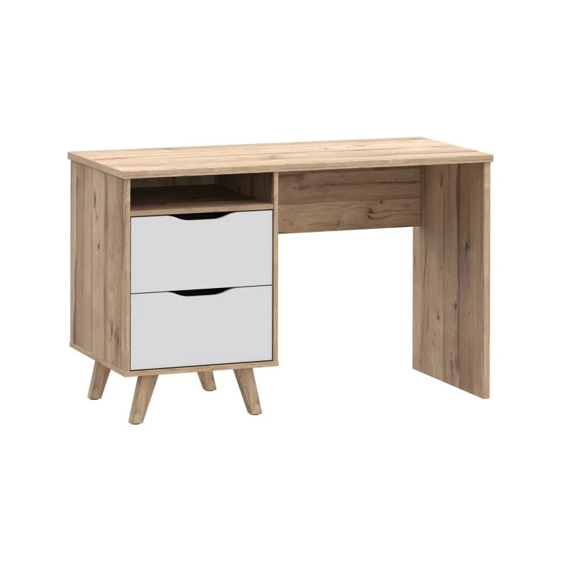 Biurko Vankka VNKB121-L25 Dąb/Biały Meble Forte