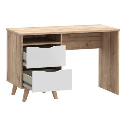 Biurko Vankka VNKB121-L25 Dąb/Biały Meble Forte