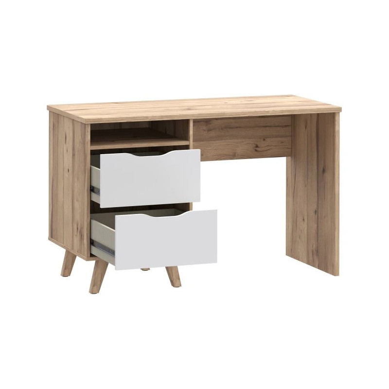 Biurko Vankka VNKB121-L25 Dąb/Biały Meble Forte
