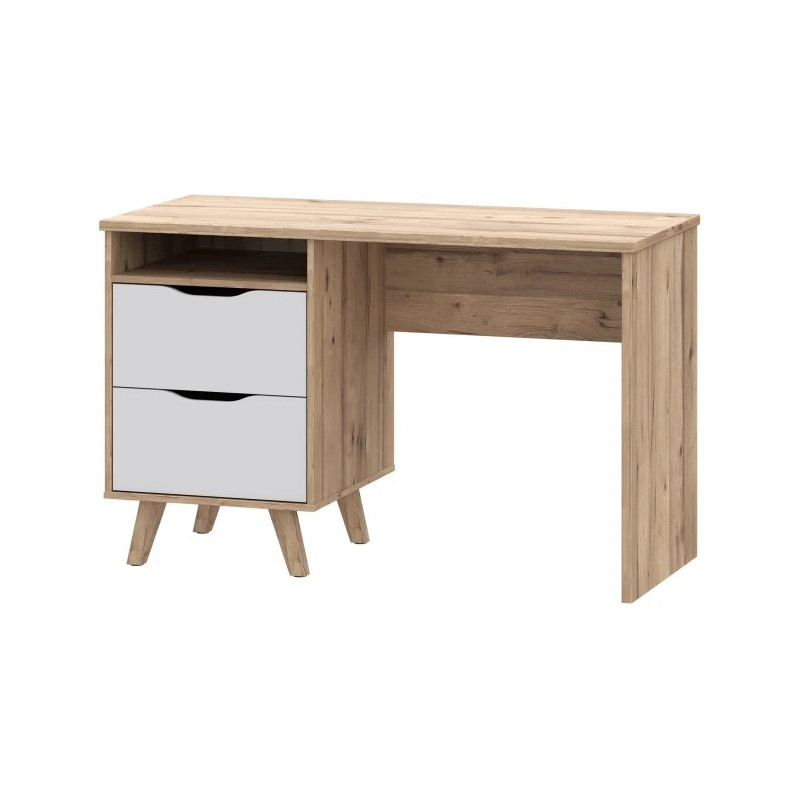 Biurko Vankka VNKB121-L25 Dąb/Biały Meble Forte