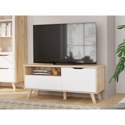 Szafka RTV Vankka VNKT121R Dąb/Biały Meble Forte