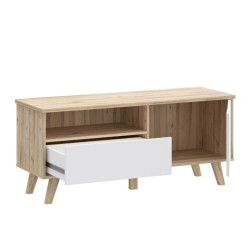 Szafka RTV Vankka VNKT121R Dąb/Biały Meble Forte