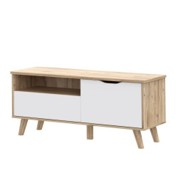 Szafka RTV Vankka VNKT121R Dąb/Biały Meble Forte