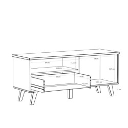 Szafka RTV Vankka VNKT121R Dąb/Biały Meble Forte