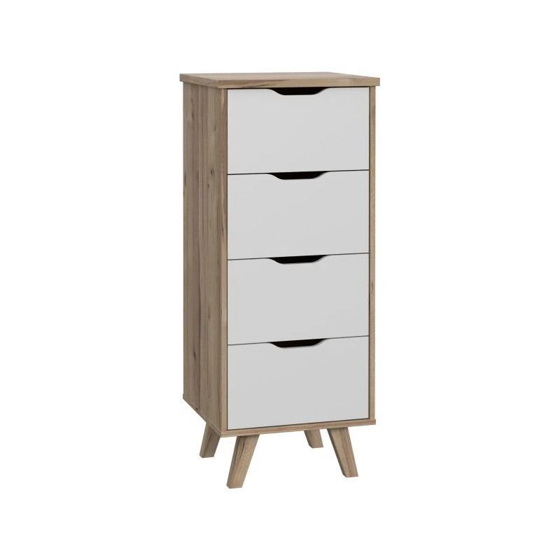 Komoda Vankka VNKK311 Dąb/Biały Meble Forte Komoda Vankka VNKK311 Dąb/Biały Meble Forte