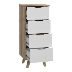 Komoda Vankka VNKK311 Dąb/Biały Meble Forte Komoda Vankka VNKK311 Dąb/Biały Meble Forte